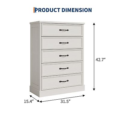 5 Drawer Dresser for Bedroom