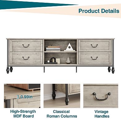 64.6" TV Stand for 5565 Inch TVs