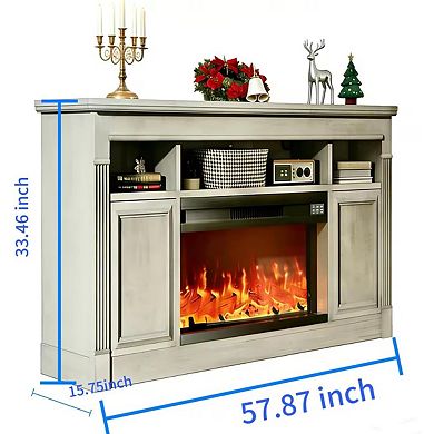 58" Electric Fireplace TV Stand