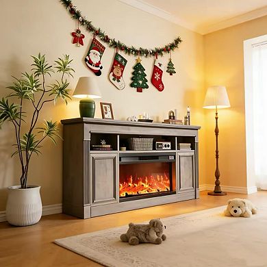 58" Electric Fireplace TV Stand