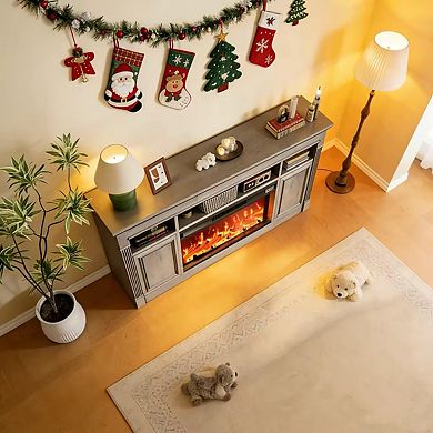 58" Electric Fireplace TV Stand