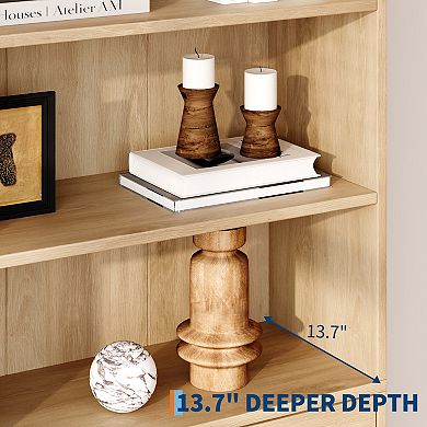 70" Bookcase with 3 Storage Drawers