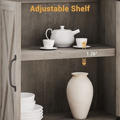 Farmhouse Bookcase with 2 Doors