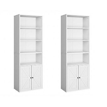 Set of 2 Rustic Barn Door Book Stand