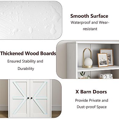 Set of 2 Rustic Barn Door Book Stand