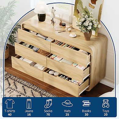 6 Drawers Dresser for Bedroom & Nursery