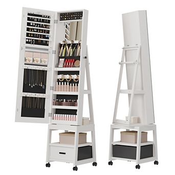 Mirror Jewelry Cabinet Armoire