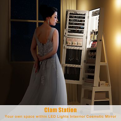 Mirror Jewelry Cabinet Armoire