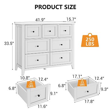 7-Drawer Dresser - Stylish Modern Design