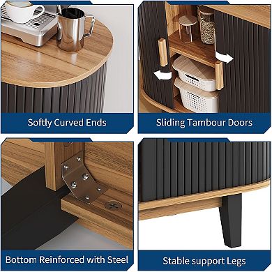 40'' Fluted Sideboard Buffer Cabinet