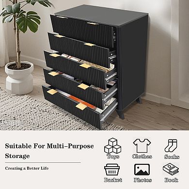 5 Drawers Dresser for Bedroom