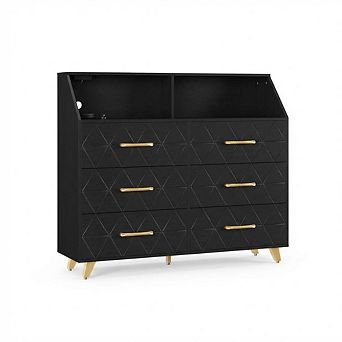 6 Drawers for Bedroom with Charging Station