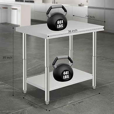 Double-Layer Workbench With 08 Straight Edge And Detachable Trash Rack,No Casters And Rear Panel