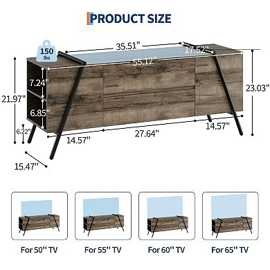 55" Modern TV Stand with Entertainment Center