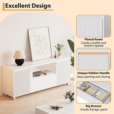 Fluted TV Stand for 65 in TV