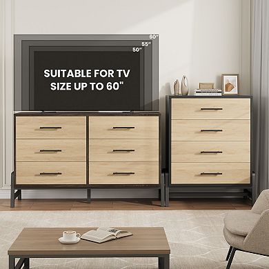 4-Drawer Tall Dresser for Bedroom