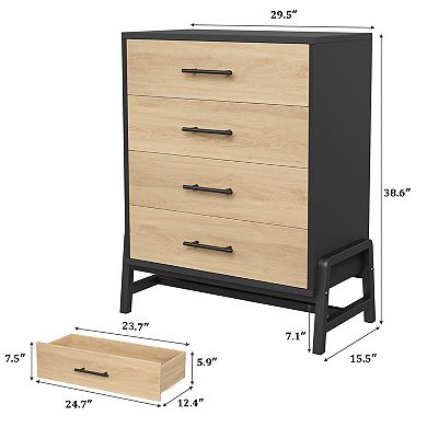 4-Drawer Tall Dresser for Bedroom