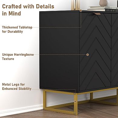 47.2" Modern Sideboard Buffet Cabinet