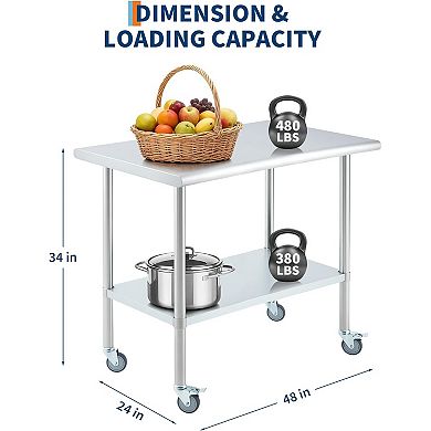 24x48 Stainless Steel Prep Table