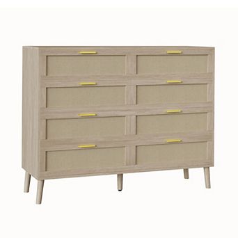 6-Drawer Rattan Dresser