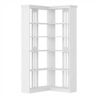 L-Shaped Corner Bookcase 72.8"