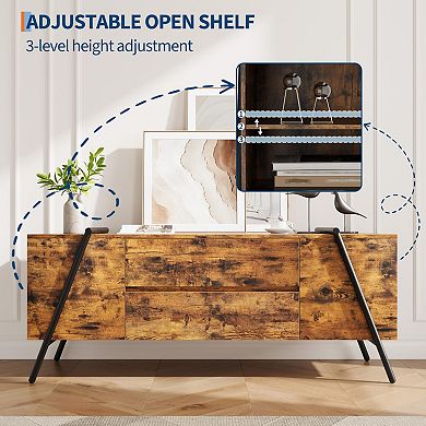 55" Modern TV Stand with Entertainment Center
