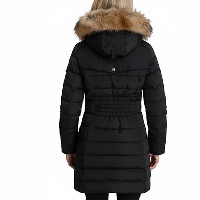 MICHAEL Michael Kors Women's Down Winter Coat with Faux Fur Hood