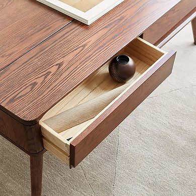 Lift Top Coffee Table with Hidden Storage and Smooth Safety Design