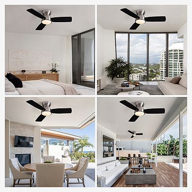 Moooni Smart Low-Profile Ceiling Fan with Light and Remote