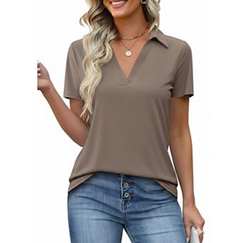 Women's Short Sleeve Collared Tee