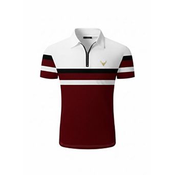 Men's Graphic Print Short Sleeve Polo Shirt