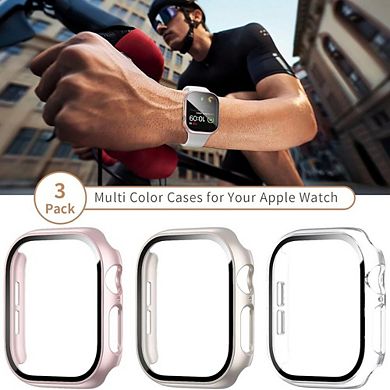 3-Pack Ultra-Thin Smart Watch Covers