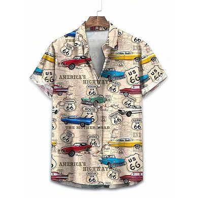 Men's 3D Digital Print Long Sleeve Shirt