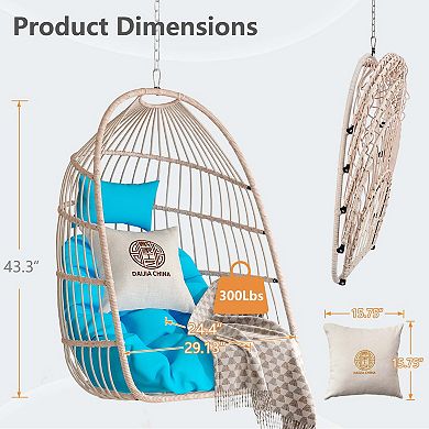 Innovative Foldable Egg Chair with Weather-Resistant Wicker
