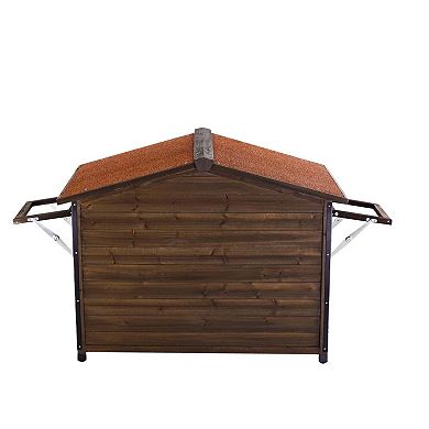 Metal-Frame Dog Kennel with Waterproof Roof