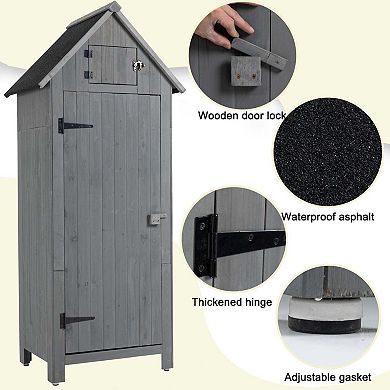 Compact Outdoor Storage Shed with Asphalt Roof