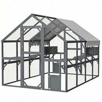 Extra-Large Cat Enclosure with Bridges and Platforms