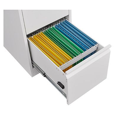3 Drawer Metal Filing Cabinet, Vertical File Cabinets with Lock Home Office Metal File Organizer