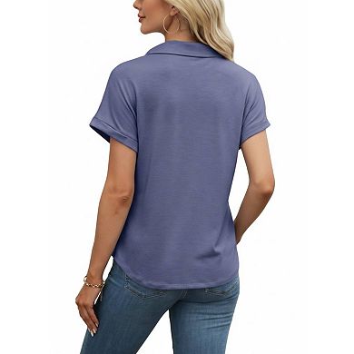 Women's Short Sleeve Button Down Shirt