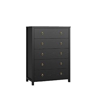 5 Drawer Dresser for Bedroom, Chest of Drawers, Wooden Chest with Clothes Storage Cabinet