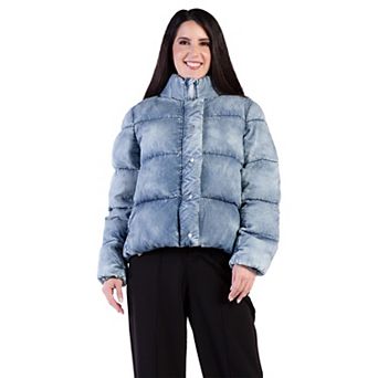 Women's Indigo Tencel Puffer Jacket