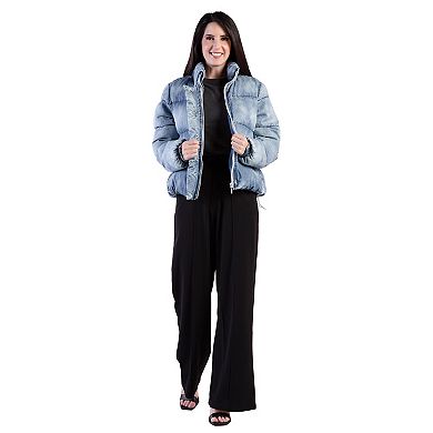 Women's Indigo Tencel Puffer Jacket
