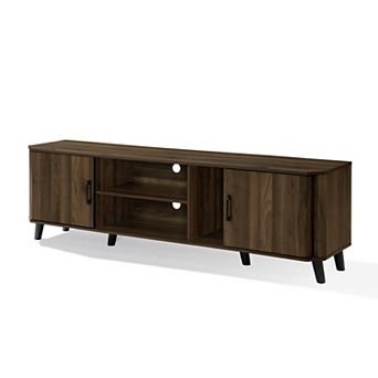 LuxenHome 70" Mid Century Modern TV Stand for Living Room, Media Console for TVs up to 75"