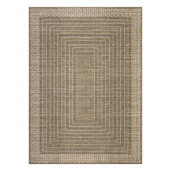 Mid Century Modern Washable Rugs - Non-Slip Geometric Area Rug for Living Room, Bedroom & Office