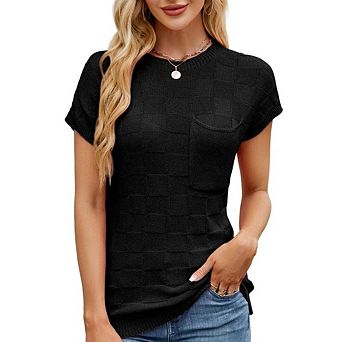 Summer Short Sleeve Sweater for Women Casual Sweater Vest Knit Pullover Tank Tops Fashion Clothing