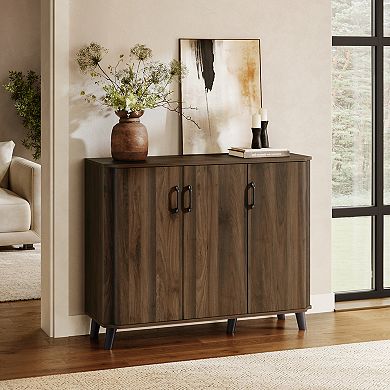 LuxenHome 45.3" W Accent Cabinet with Doors, Storage Cabinet for Living Room, Dining Room