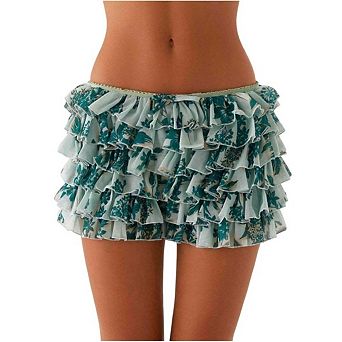 Women's Y2K Slim Fitted Layered Ruffle Shorts