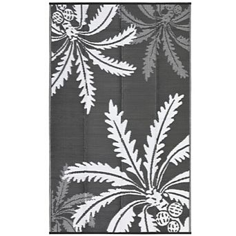 Waterproof Outdoor Rug for Patio, Reversible Modern Area Rug, Large Plastic Straw Mat