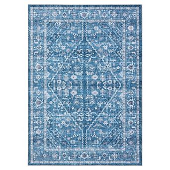 Washable Oriental Area Rug Soft Carpet Distressed Indoor Style, Stain Resistant