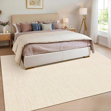 Washable Solid Runner Rug, Non-Slip Low-Pile Carpet for Hallway, Kitchen & Bathroom